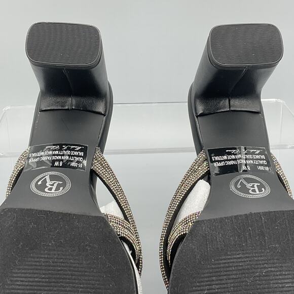 NEW Bella Vita Women’s Carmen Heeled Slip on Sandals Black Size 8W - Picture 9 of 10